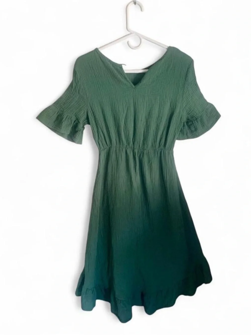 Emery midi Mulet  dress short ruffles sleeve hem size S